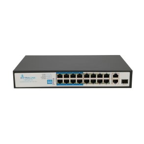 Extralink VIRTUS V3 Ikke administreret L2 Fast Ethernet (10/100) Str�m over Ethernet (PoE) 1U Sort