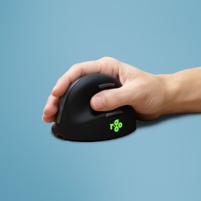R-Go Tools Ergonomische muis R-Go HE Break met pauzesoftware, small (handlengte 165 mm), rechtshandig, 3-in-1 connectie, zwart