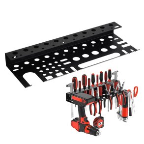 Maclean v�gmonteret opbevaringssystem/v�rkt�jshylde, sort, m�l 40 x 14,5 x 4,6 cm, maks. 30 kg, MC-141