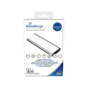 MediaRange MR1101 ekstern solid state driver 240 GB USB Type-C 3.2 Gen 2 (3.1 Gen 2) S�lv