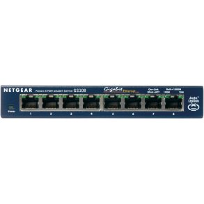 NETGEAR GS108GE netv�rksswitch Ikke administreret Gigabit Ethernet (10/100/1000) Bl�