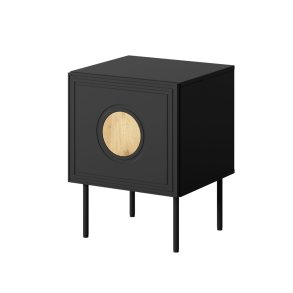 Sengebord 2 stk. PALAZZO 44,5x40x59 sort + egetr hndvrk