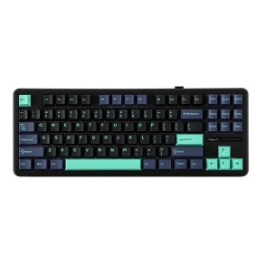 AULA Gasket F87 Pro Tastatur Sort Cyan Bl� GrayWoodV4 RGB