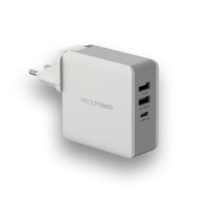RealPower DeskCharge-65 Travel Universel Gr� Vekselstr�m Indend�rs