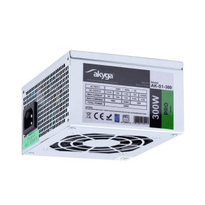 Akyga AK-S1-300 enhed til str�mforsyning 300 W 20+4 pin ATX SFX S�lv