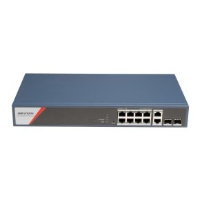 Hikvision DS-3E1512HP-SI-8P2T2F netv�rksswitch Administreret Gigabit Ethernet (10/100/1000) Str�m over Ethernet (PoE) Bl�