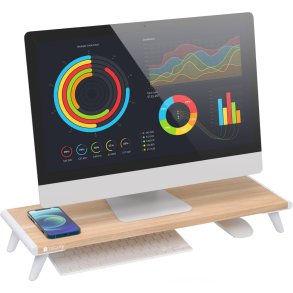 Techly ICA-MS 389 sk�rmbeslag og -stativer Skrivebord Hvid, Tr�