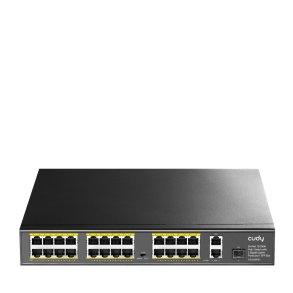 Cudy FS1026PS1 netvrksswitch Ikke administreret Gigabit Ethernet (10/100/1000) Strm over Ethernet (PoE) Sort