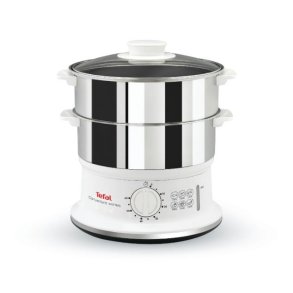 Tefal VC1451 dampkoger 2 kurv(e) Fritstende 900 W Hvid, Rustfrit stl