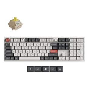 Keychron Q6 Ultra 8K tastatur Universel USB + RF Wireless + Bluetooth Hvid
