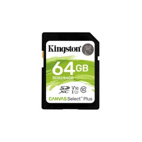 Kingston Technology 64 GB SDXC Canvas Select Plus 100R C10 UHS-I U1 V10