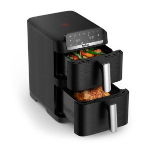Tefal EY7528 Dobbelt 10 L Enkeltst�ende Varmluftsteger Sort