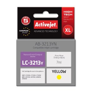 Activejet AB-3213YN printerblk til Brother, Brother LC3213Y udskiftning; Supreme; 7 ml; gul