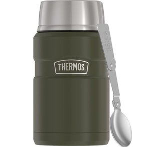 Thermosflaske til mad 710 ml med sammenklappelig ske og kop THERMOS - militrgrn
