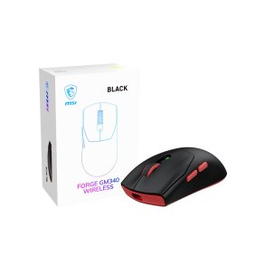 MSI Forge Gm340 Wireless Black mus Spil Ambidextrous RF tr�dl�s + Bluetooth Optisk 12000 dpi