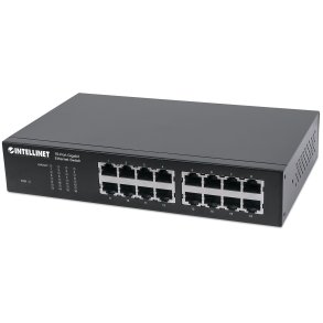 Intellinet 561068 netvrksswitch Ikke administreret L2 Gigabit Ethernet (10/100/1000) 1U Sort