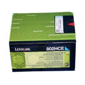 Lexmark 80C2HCE tonerpatron 1 stk Original Bl