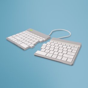 R-Go Tools Ergonomisch toetsenbord R-Go Split Break met pauzesoftware, gesplitst toetsenbord, QWERTY (US), Bluetooth, wit