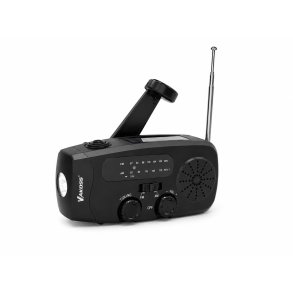Vakoss FM-3660K N�dradio FM/AM med Dynamo/Lommelygte/Powerbank/Solpanel