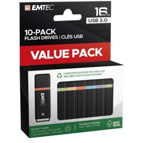 Emtec K100 USB-n�gle 16 GB USB Type-A 2.0 Sort, Flerfarvet