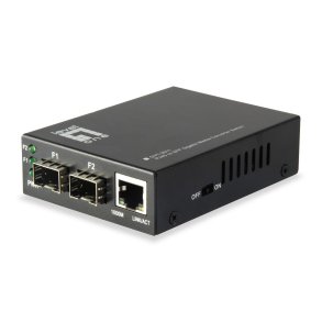LevelOne GVT-2011 netv�rksomformer til medie 1000 Mbit/s Gr�