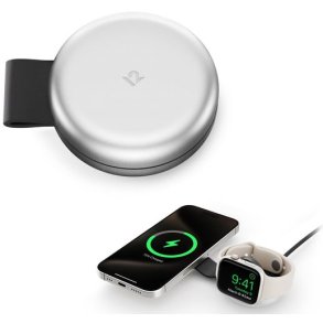 Twelve South ButterFly 2-in-1 Smartphone, SmartWatch Sort, S�lv USB Tr�dl�s opladning Indend�rs