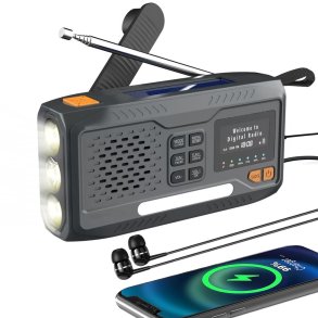 Extralink RADIO AWARYJNE BLUETOOTH SOLARNE Z KORBKA DYNAMO POWERBANK 4000MAH Z LATARKA SOS BT-4000 B�rbar Analog & digital Sort, Orange