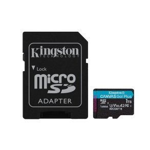 Kingston Technology 1 TB microSDXC Canvas Go! Plus Gen4 200 MB/s A2 U3 V30-kort + adapter