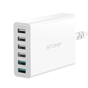 BlitzWolf BW-S15 oplader til mobil enhed Universel Hvid Vekselstr�m Hurtig opladning Indend�rs