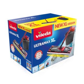Gulvmoppe Vileda Ultramax XL Box Sort Rd Mikrofiber