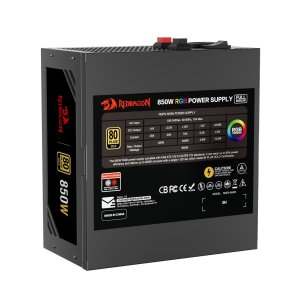 REDRAGON GC-PS007-1-V2 850W 80 Plus Gold LED enhed til str�mforsyning Sort