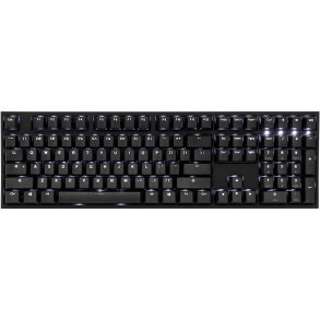 Ducky One 2 White LED tastatur Universel USB Tysk Sort, Hvid