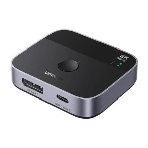 Ugreen switch DisplayPort/USB-C til USB-C gr�