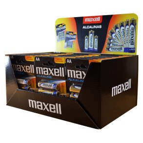 Maxell Alkaline LR6 AA-batterier, 4-pak i display (30 blisterpakninger/120 batterier)