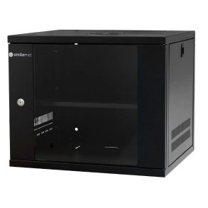 EMITERNET Light, undivided hanging cabinet 19'' 9U, sheet metal/glass door, 550�450�455mm width/depth/height. EM/SH02B5409-08
