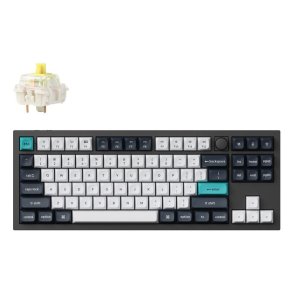 Keychron Q3 Max tastatur Spil USB + RF Wireless + Bluetooth QWERTY Sort, Bl�, M�rkebl�, Hvid