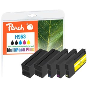 Peach 6ZC70AE bl�kpatron 5 stk Kompatibel Sort, Bl�, Magenta, Gul