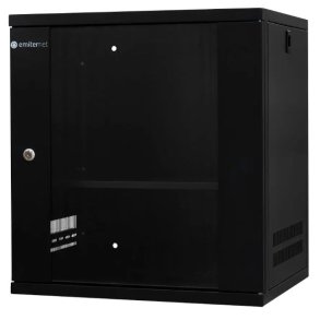 EMITERNET Light, undivided hanging cabinet 19'' 12U, sheet metal/glass doors, 550�450�590mm width/depth/height. EM/SH02B5412-08