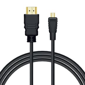 Savio CL-40/M HDMI (M) - micro HDMI (M) kabel med Ethernet, 2 m, sort
