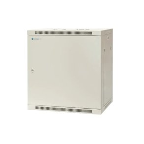 EMITERNET Single wall-mounted cabinet 19'' 12U, full sheet metal door, 600�450�635mm width/depth/height. EM/AP6412-B