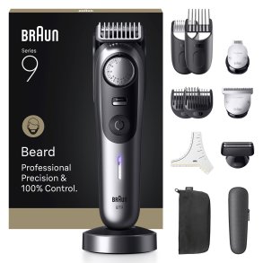 Braun BeardTrimmer 9 BT9560 skg trimmer Batteri 52 2 cm Vd og tr Sort, Slv