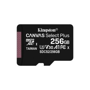 Kingston Technology 256 GB micSDXC Canvas Select Plus 100R A1 C10, enkelt pakke uden ADP
