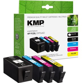 KMP 1765,4005 bl�kpatron 4 stk Kompatibel H�jt (XL) udbytte Bl�, Sort, Gul, Magenta