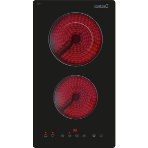 CATA TD 3002 BK Sort Indbygget 29 cm Keramisk 2 zone(s)