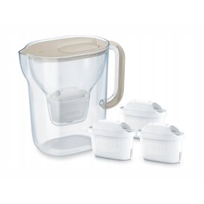BRITA Style ESSENTIAL XL sandfarvet filterkande + 3 x  MX Pro Pure Performance filter