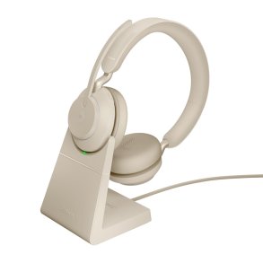 Jabra Evolve2 65 Headset Tr�dl�s Kontor/Callcenter USB Type-A Bluetooth Beige