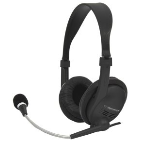 Esperanza EH115 hovedtelefoner/headset Ledningsf�rt Opkald/musik Sort