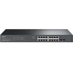 TP-Link JetStream TL-SG2218P netv�rksswitch Administreret L2/L2+ Gigabit Ethernet (10/100/1000) Str�m over Ethernet (PoE) 1U Sort