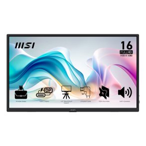 MSI PRO MP165DE E6 B�rbart tv og sk�rm B�rbar sk�rm Sort 39,6 cm (15.6