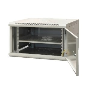 EMITERNET Single-wall hanging cabinet 19'' 6U, full sheet metal doors, 600�600�370mm width/depth/height. EM/AP6606-B